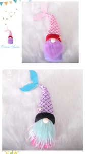 Peluche de gnomo serie océano con cola de sirena y estrella para decoración del hogar