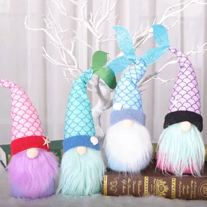 Bonito juego de peluche de gnomo sirena, juguetes mágicos de océano Rudolf para decoración del hogar.