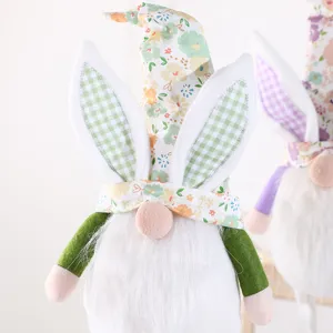 Easter bunny gnome plush doll cute spring holiday table ornament home decoration