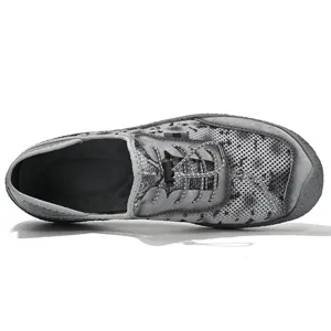 Zapatos casuales de malla para conducir, calzado ligero y transpirable con cordones elásticos.