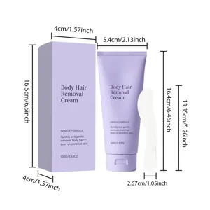 Gentle body hair removal cream set with spatula, painless smooth skin care for daily use 100g