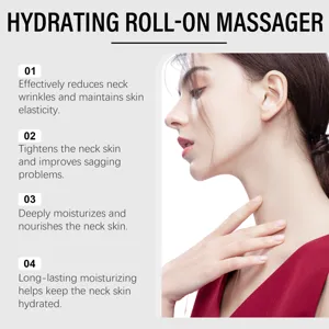 Hydraterende roll-on nekmassagecrème om rimpels te verminderen en huid te verstevigen.