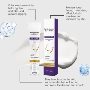 Roll-on nekmassagecrème met verstevigende en hydraterende formule, 50g huidverzorgingsproduct.
