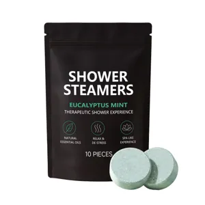 Shower steamers eucalyptus mint aromatherapy 10 pieces relaxing bath tablets for spa experience.