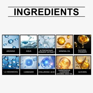 Detailed ingredient breakdown showing key active skincare components and molecular structures.