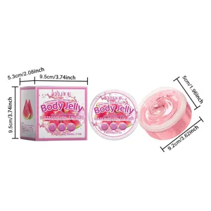 Détail gel corporel pastèque EELHOE, gel aloe vera hydratant, pot de 200g spécifications.