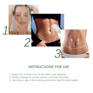 Guide d'utilisation de l'huile corporelle amincissante étape par étape pour la peau.