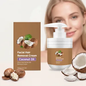 Gentle Facial Hair Removal Cream With Coconut Oil Nourishing And Moisturizing Smooth Skin For Face Lip And Chin
