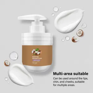 Gentle facial hair removal cream with coconut oil, designed for smooth and soft skin care.