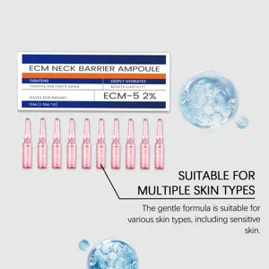 Set de ampollas barrera cuello ECM de 10 viales, tratamiento hidratante profundo y reafirmante.