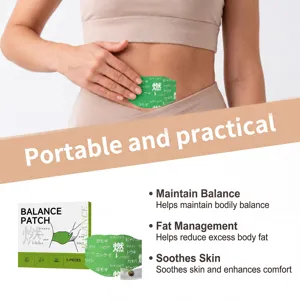 Herbal balance patch with botanical extracts for daily body care and light wellness support detail.