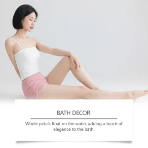 Relaxing rose bath salt for gentle skin cleansing and soothing care, refreshing floral scent.