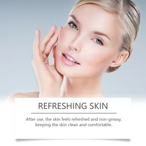 Facial hair removal spray detail view showing smooth refreshing skin effect clean and gentle use