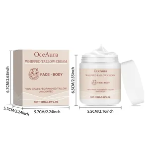 OceAura κρέμα σώματος και προσώπου με λίπος, 118ml ενυδατική θεραπεία περιποίησης δέρματος.