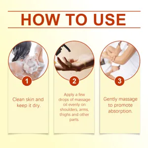 Guida d'uso passo dopo passo per l'olio da massaggio per il corpo e applicazione.