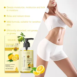 Zitronen Massageöl Detail mit reichhaltiger Formel für sanfte Hautpflege und tiefe Feuchtigkeit.