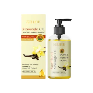 EELHOE Olio da Massaggio alla Vaniglia 100ml Olio Corpo Nutriente Idratante e Lenitivo