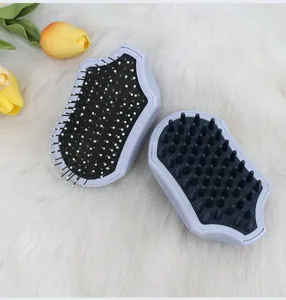 Brosse de toilettage pour chiens chats, peigne de massage double face avec épingles et silicone.