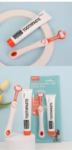 Pet toothbrush and toothpaste set for dogs and cats oral care and teeth cleaning daily clean
