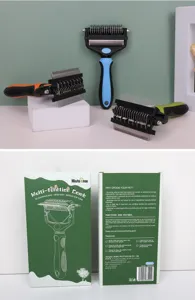 Multifunctional pet grooming comb and deshedding rake set for cats and dogs daily care tool