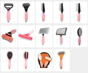 Pet grooming brush set, multi-functional deshedding comb and slicker tools for dogs cats.