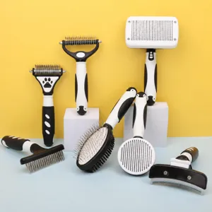 Pet Grooming Brush Cat Dog Deshedding Comb Self Cleaning Slicker Brush Pet Hair Remover Pet Care Tool