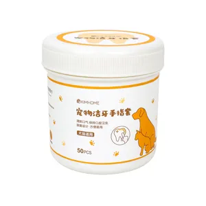 Pet Finger Wipes Dental Cleaning Wipes Teeth Eye Ear Care Wipes For Dogs And Cats Soft Non Woven Fabric