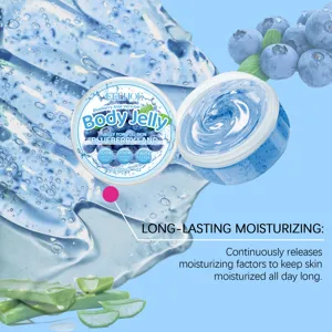 EELHOE Gel Corps Myrtille 200g, gel hydratant longue durée pour une peau douce et nourrie.
