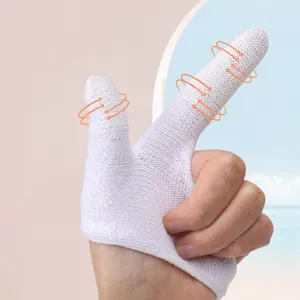 Dedo cepillo de dientes para mascotas perros gatos limpieza dental blanco tejido doble funda