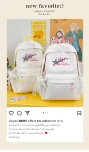 Japanese anime star polka dot backpack large capacity school bag for students casual daily use