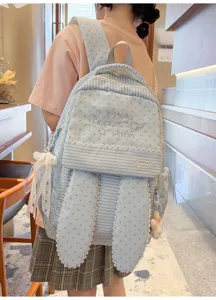 Sac à dos mignon oreilles de lapin style Harajuku japonais grand cartable étudiant