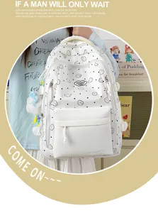 Süßer Cartoon Wolke Druck große Kapazität Student Schule Tasche Rucksack für Mädchen Alltag nutzen