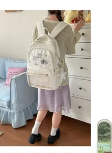 Japanischer niedlicher Polka-Dot-Schüler-Schulrucksack täglicher Freizeit-Reiserucksack