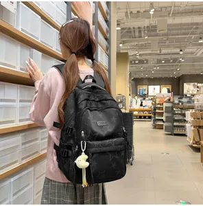 Japanese style cute star print large capacity lightweight student backpack detail view