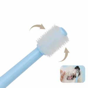 360-degree soft bristle pet toothbrush for dogs and cats oral cleaning and dental care