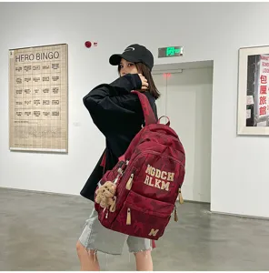 Stylish large capacity camouflage student school backpack for women daily use and travel