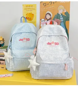 Gran capacidad mochila para estudiantes elegante bolso colorblock para niñas uso diario