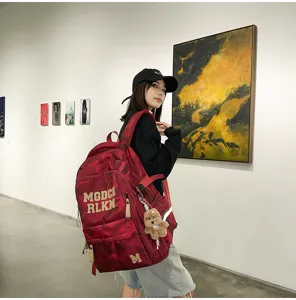 Detailed view of stylish camouflage school backpack featuring ergonomic support and spacious.