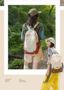 Casual outdoor backpack for women, multi-compartment travel daypack, stylish school bookbag.