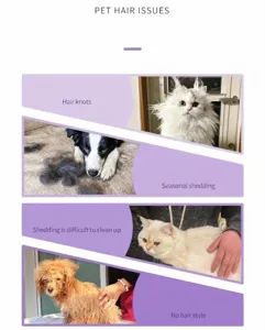 Pet grooming slicker brush for dogs and cats, effectively removes loose hair, knots and undercoat.