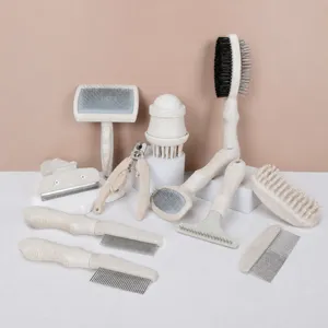 Pet Grooming Brush Set Wheat Straw Eco-Friendly Dog Cat Shedding Comb Flea Comb Deshedding Tool Pet Care Supplies