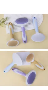 Pet slicker brush for dogs and cats, pet grooming tool with stainless steel pins for fluffing hair.