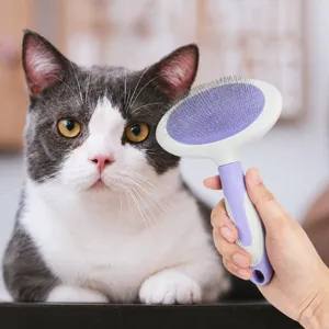 Pet slicker brush for dogs and cats, pet grooming comb for removing floating hair and fluff.
