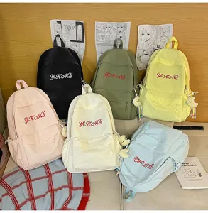 Freizeit Schulrucksack mit Buchstabenstickerei, leichter Tagesrucksack für den täglichen Gebrauch.