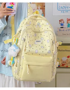 Süßer Rucksack mit Wolken Print große Kapazität Freizeittasche für Schüler Teenager Alltag