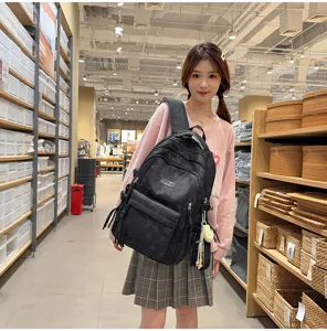 Japanese preppy cute star print large capacity lightweight school backpack for students