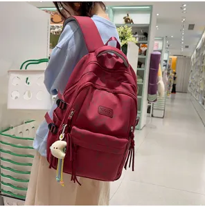 Japanese college style cute star print large capacity lightweight school backpack for students