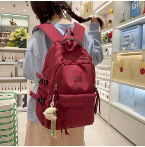 Japanese style college cute star print large capacity lightweight school backpack for students