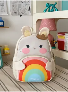 Cute cartoon kids backpack color-blocking school bag for 3-6 years old toddler school girls