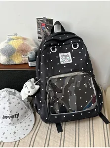 Zaino ita a pois in stile coreano con finestra trasparente ideale per uso scolastico quotidiano.